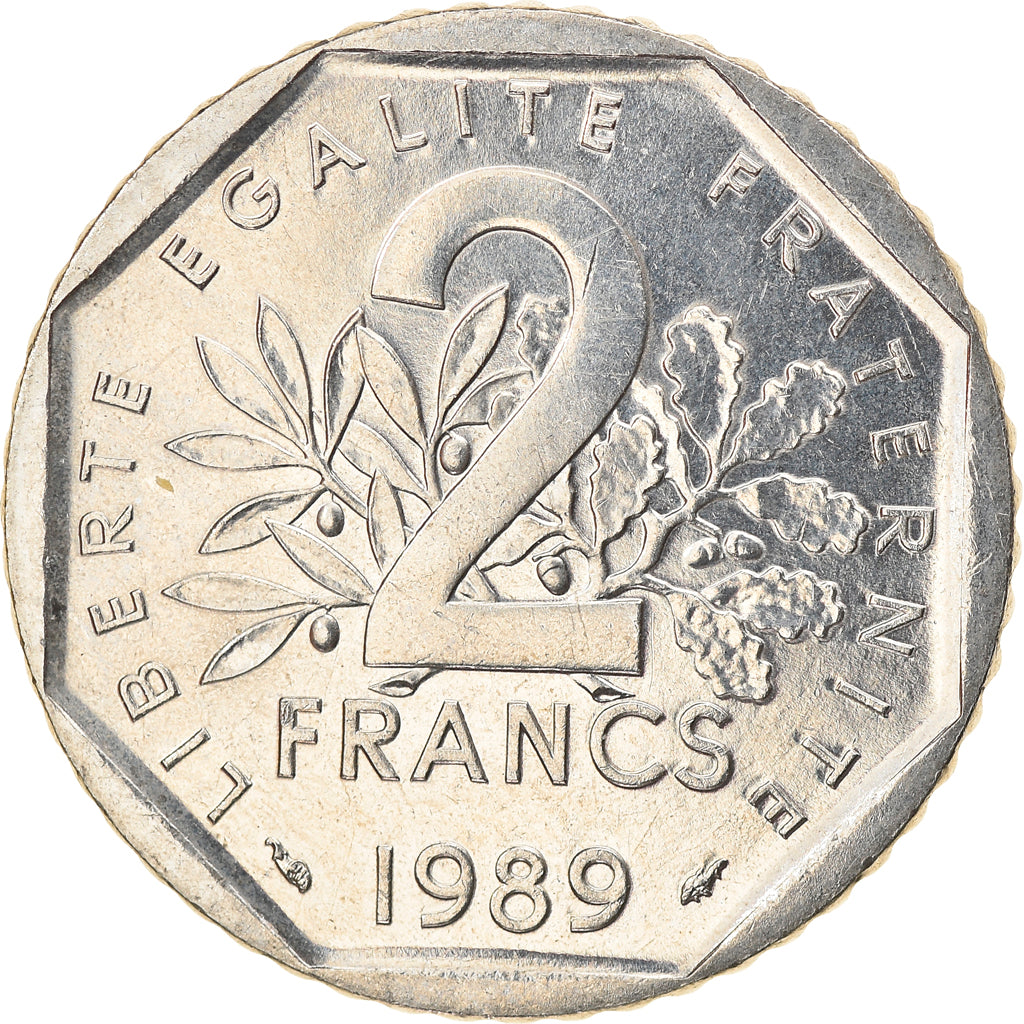 Moneta, Francia, Semeuse, 2 Francs, 1989, Paris, SPL, Nichel, KM:942.1