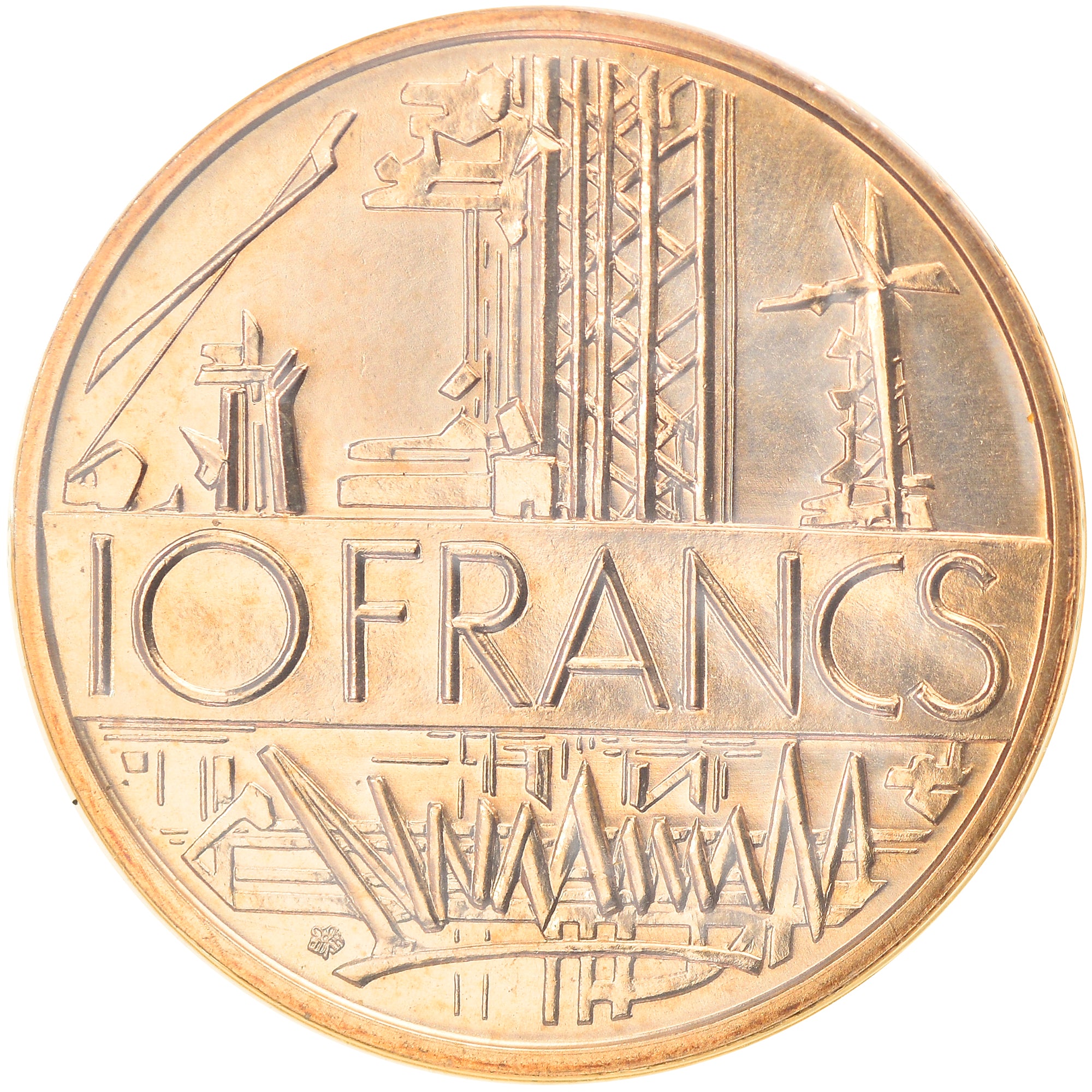 Moeda, França, Mathieu, 10 Francs, 1980, MS(65-70), Níquel-Latão, KM:940