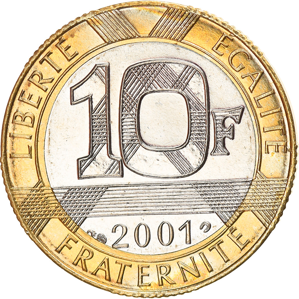 Moneta, Francia, Génie, 10 Francs, 2001, Paris, SPL+, Alluminio-bronzo