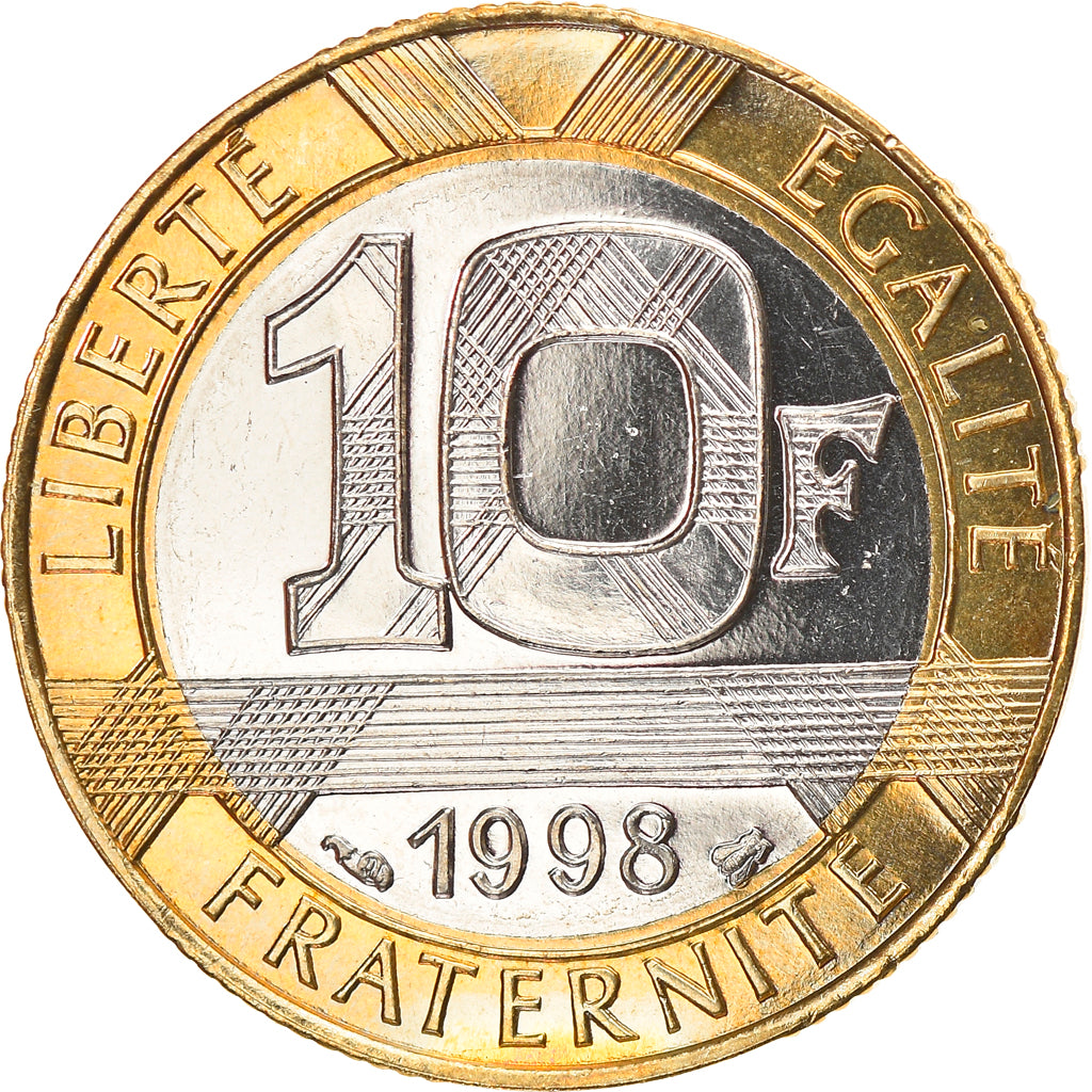 Moneta, Francia, Génie, 10 Francs, 1998, Paris, BU, SPL+, Alluminio-bronzo