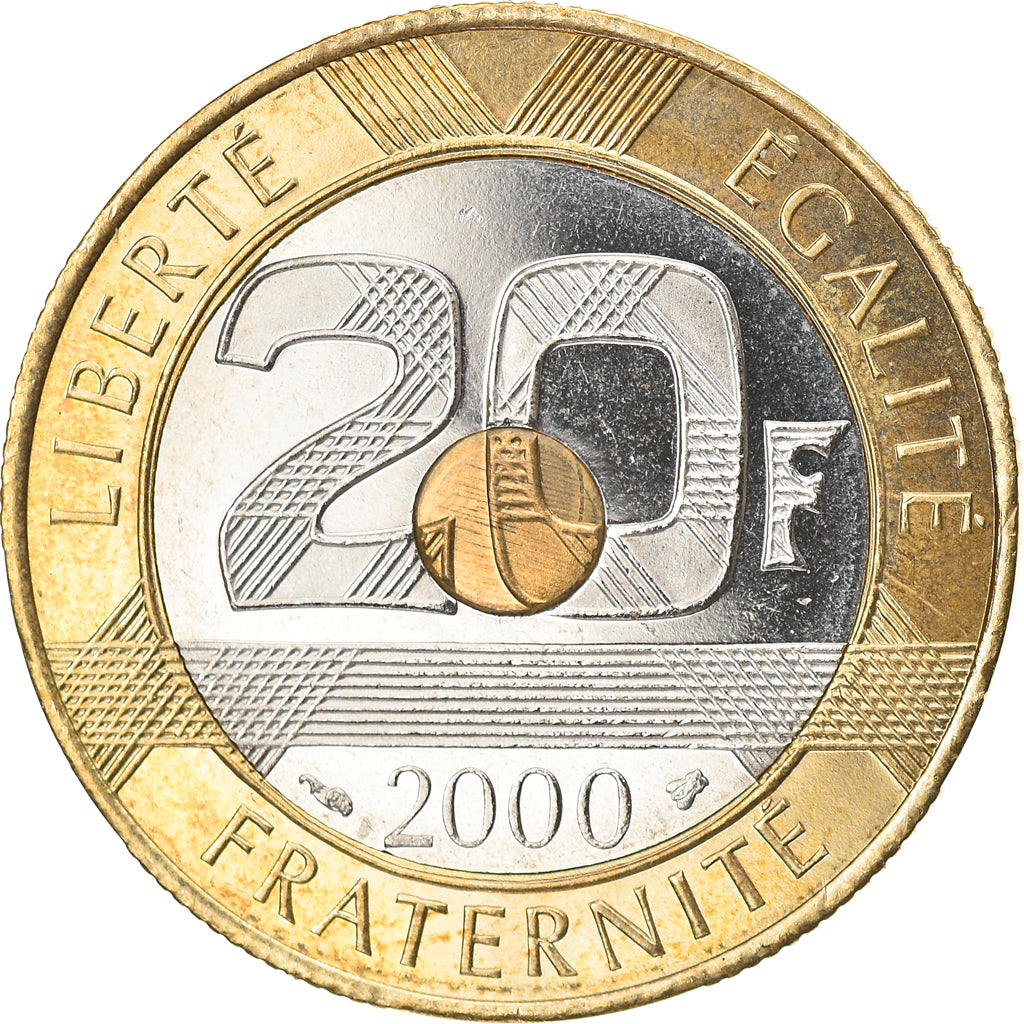 Munten, Frankrijk, Mont Saint Michel, 20 Francs, 2000, Pessac, UNC