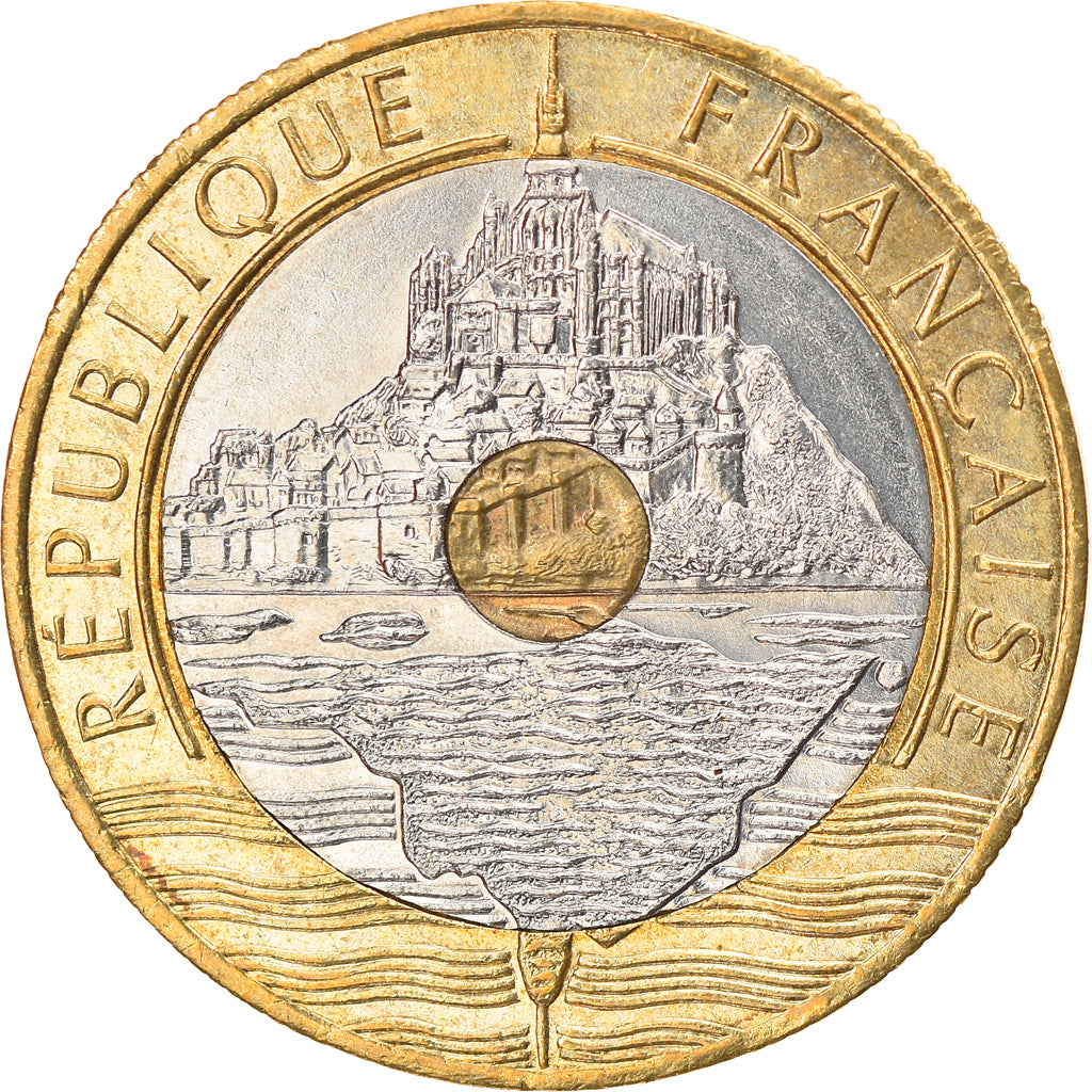 Moneda, Francia, 20 Francs, 1992, Paris, 4 series of streaks, SC, Bimetálico