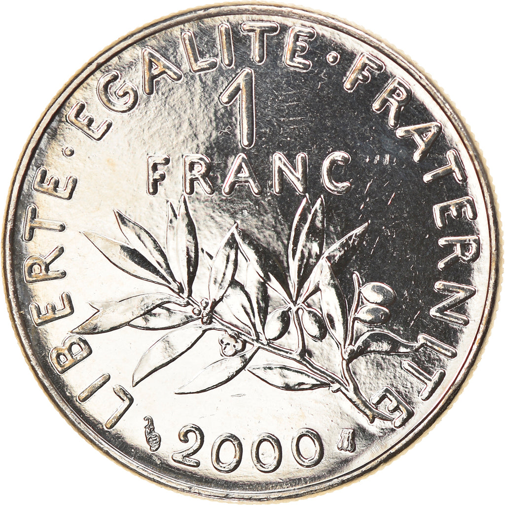 Münze, Frankreich, Semeuse, Franc, 2000, Paris, UNZ, Nickel, KM:925.2