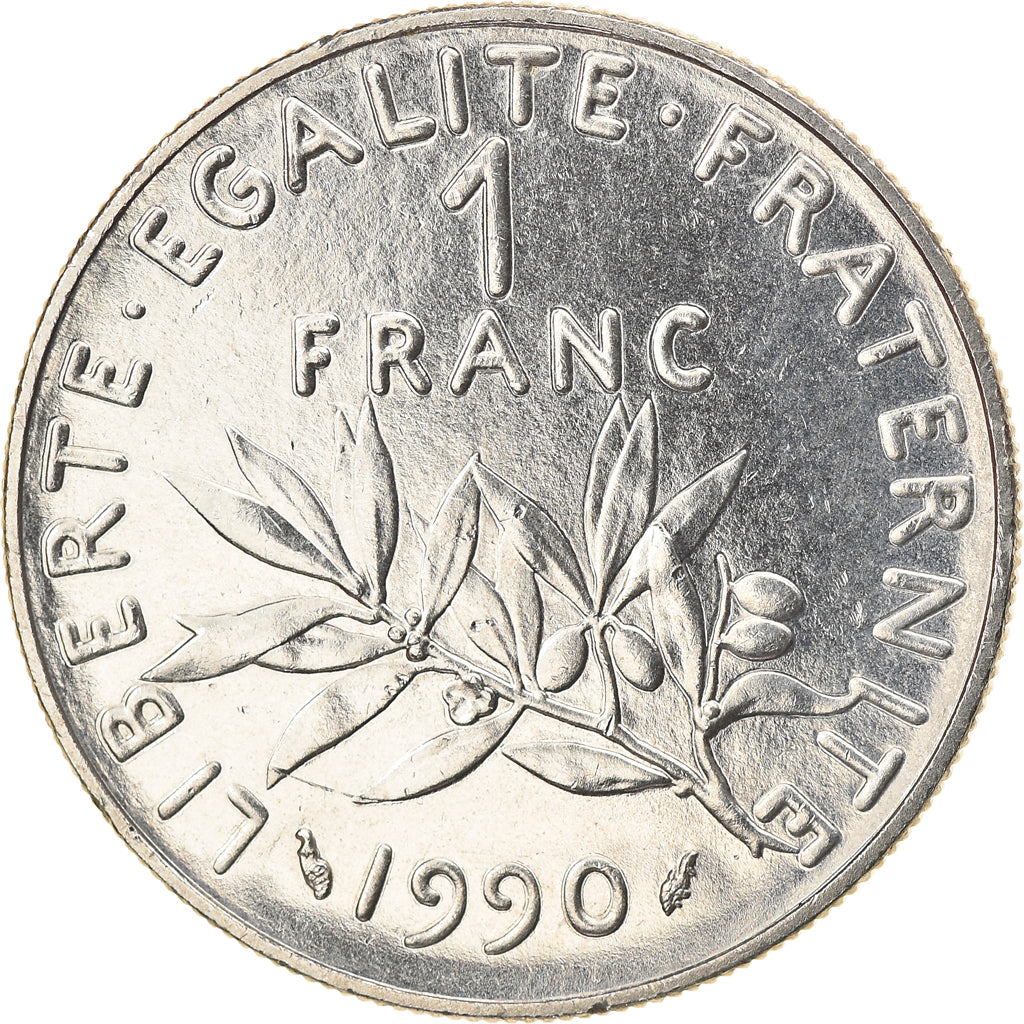 Moneta, Francia, Semeuse, Franc, 1990, Paris, SPL+, Nichel, KM:925.1