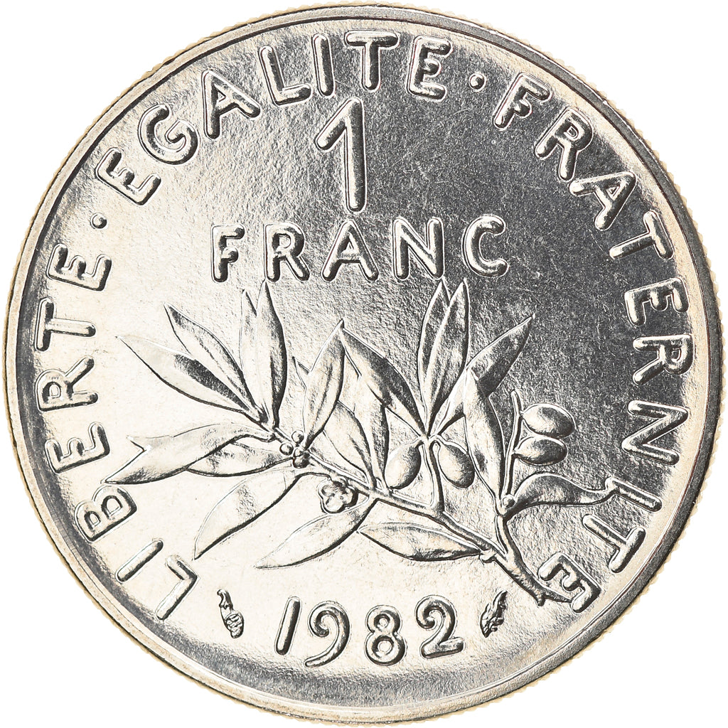 Coin, France, Semeuse, Franc, 1982, Paris, MS(64), Nickel, KM:925.1, Gadoury:474