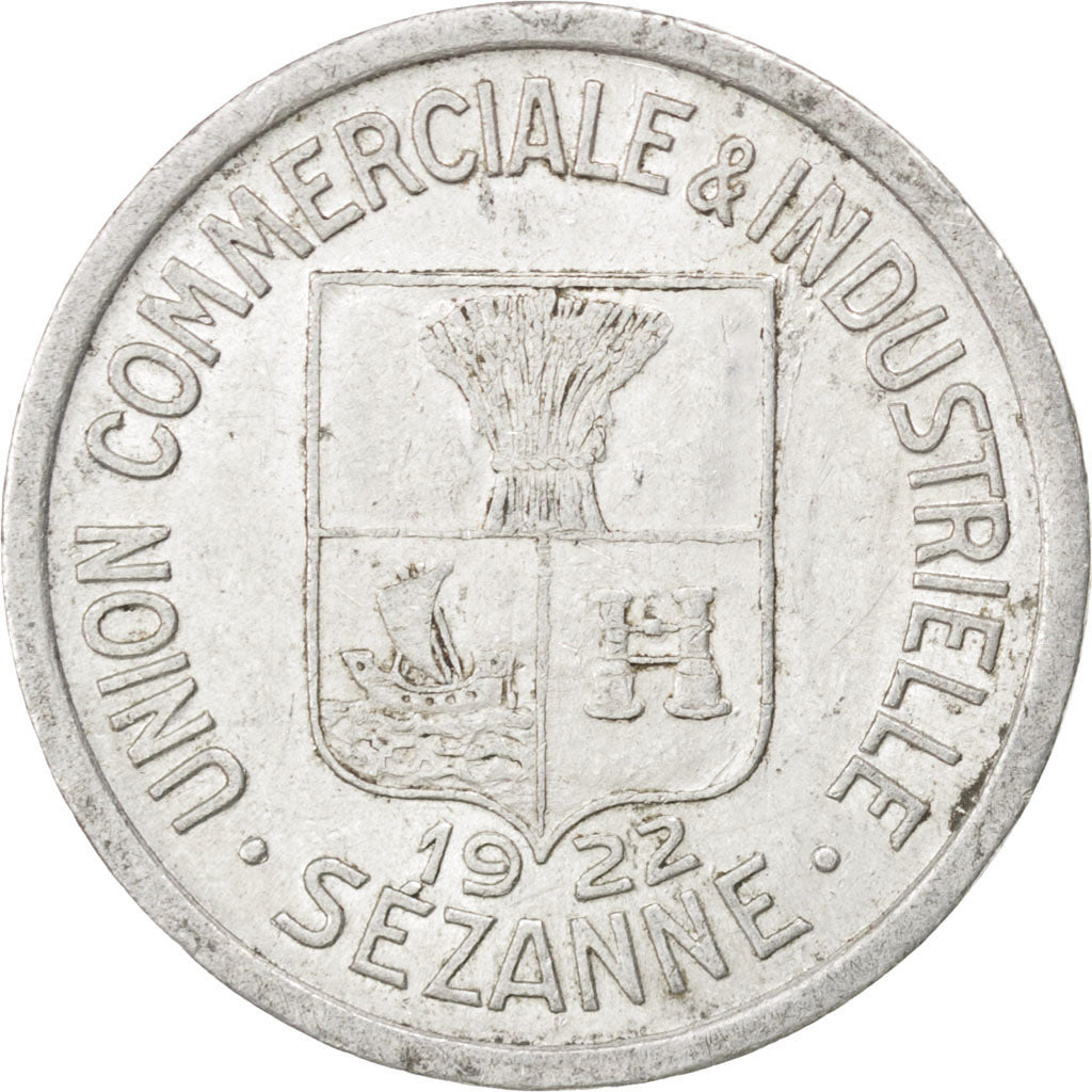 France, 25 Centimes, 1922, EF(40-45), Aluminium, Elie #10.3, 2.00