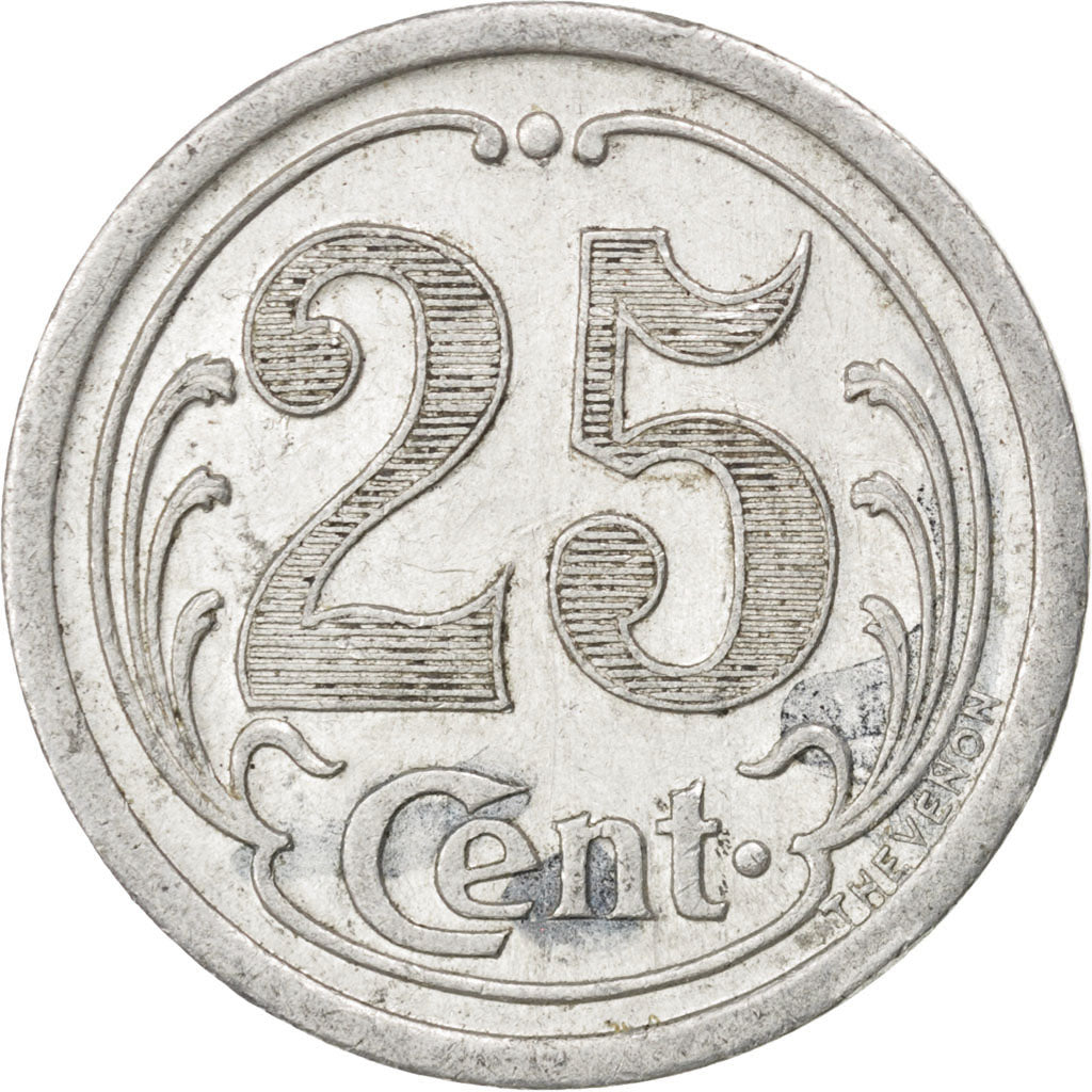 France, 25 Centimes, 1922, EF(40-45), Aluminium, Elie #10.3, 2.00
