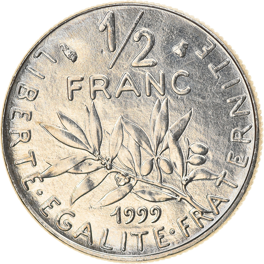 Moneta, Francia, Semeuse, 1/2 Franc, 1999, Paris, SPL+, Nichel, KM:931.1