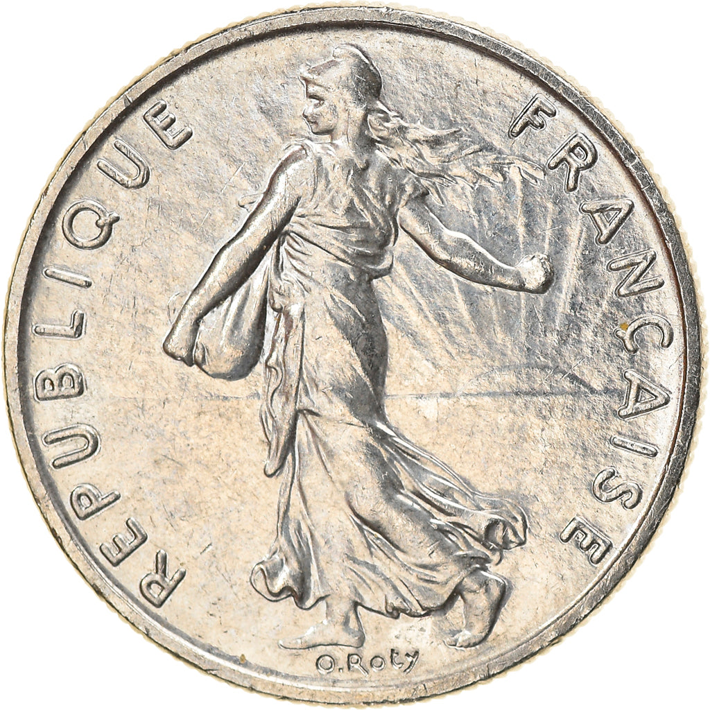 Moeda, França, Semeuse, 1/2 Franc, 1990, Paris, MS(64), Níquel, KM:931.1