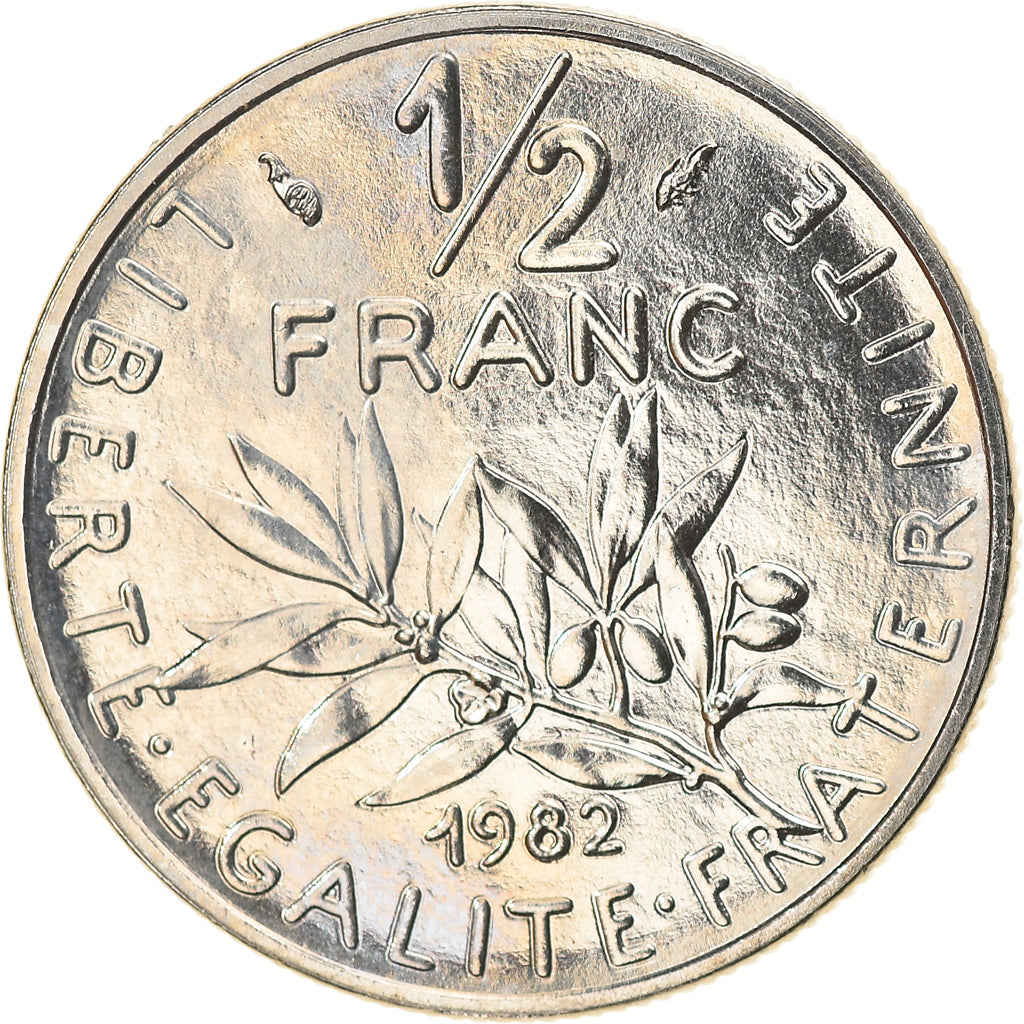 Münze, Frankreich, Semeuse, 1/2 Franc, 1982, Paris, FDC, UNZ+, Nickel, KM:931.1