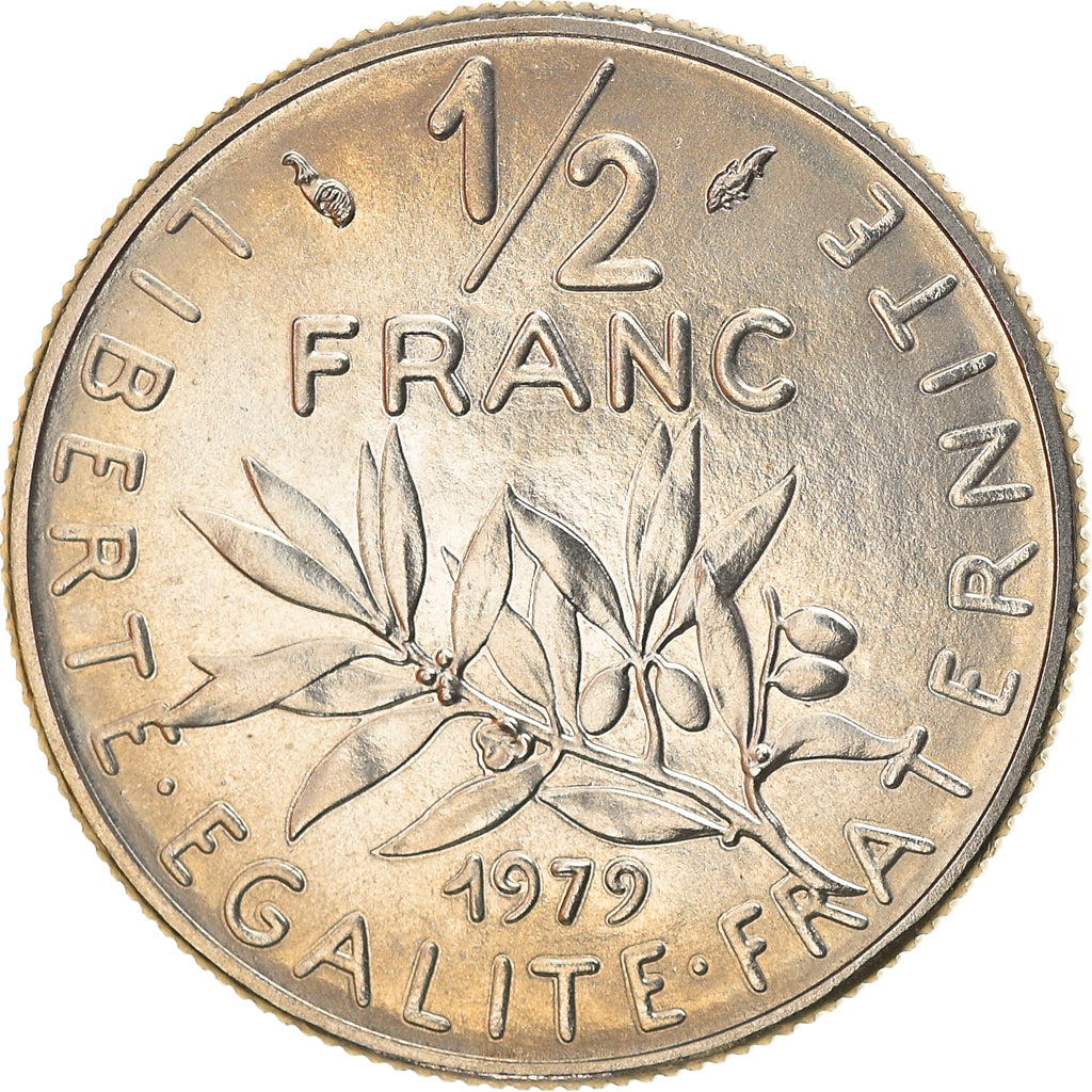 Moneta, Francia, Semeuse, 1/2 Franc, 1979, Paris, SPL+, Nichel, KM:931.1