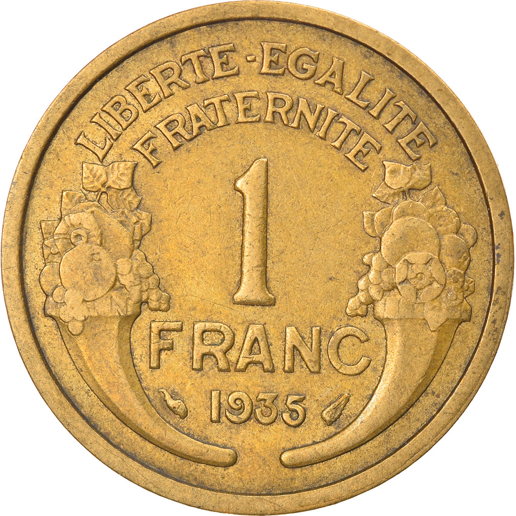 Moneta, Francia, Morlon, Franc, 1935, BB, Alluminio-bronzo, KM:885, Gadoury:470