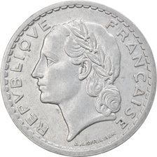 Coin, France, Lavrillier, 5 Francs, 1948, Paris, 9 closed, AU(50-53), Aluminum
