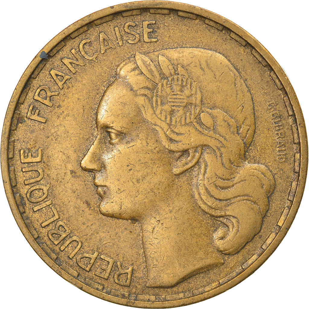 Münze, Frankreich, Guiraud, 50 Francs, 1954, Paris, S+, Aluminum-Bronze