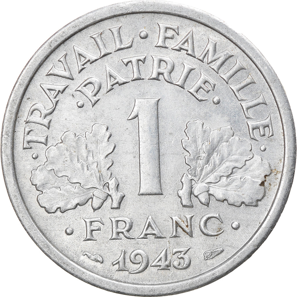 Moneta, Francia, Bazor, Franc, 1943, Beaumont - Le Roger, SPL-, Alluminio
