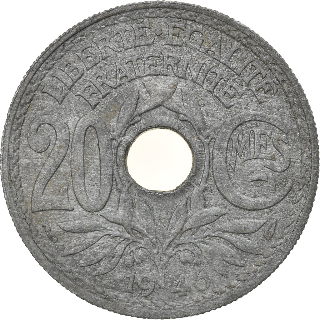 Moneta, Francia, Lindauer, 20 Centimes, 1946, SPL-, Zinco, KM:907.1, Gadoury:324