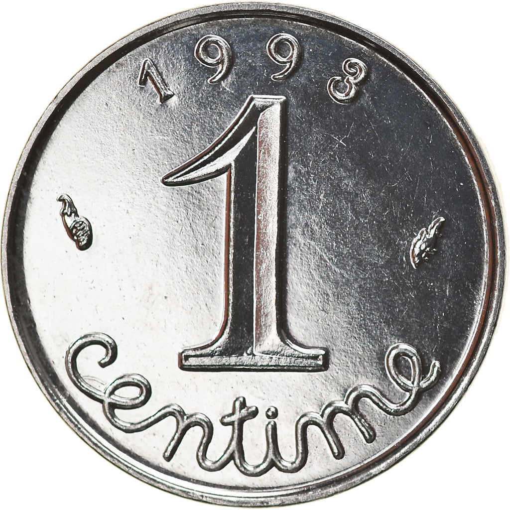 Münze, Frankreich, Épi, Centime, 1993, Paris, Medal alignment, UNZ+, Stainless