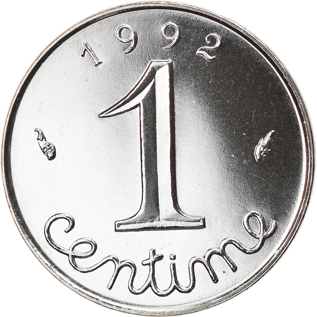 Moneta, Francia, Épi, Centime, 1992, Paris, Medal alignment, FDC, Acciaio