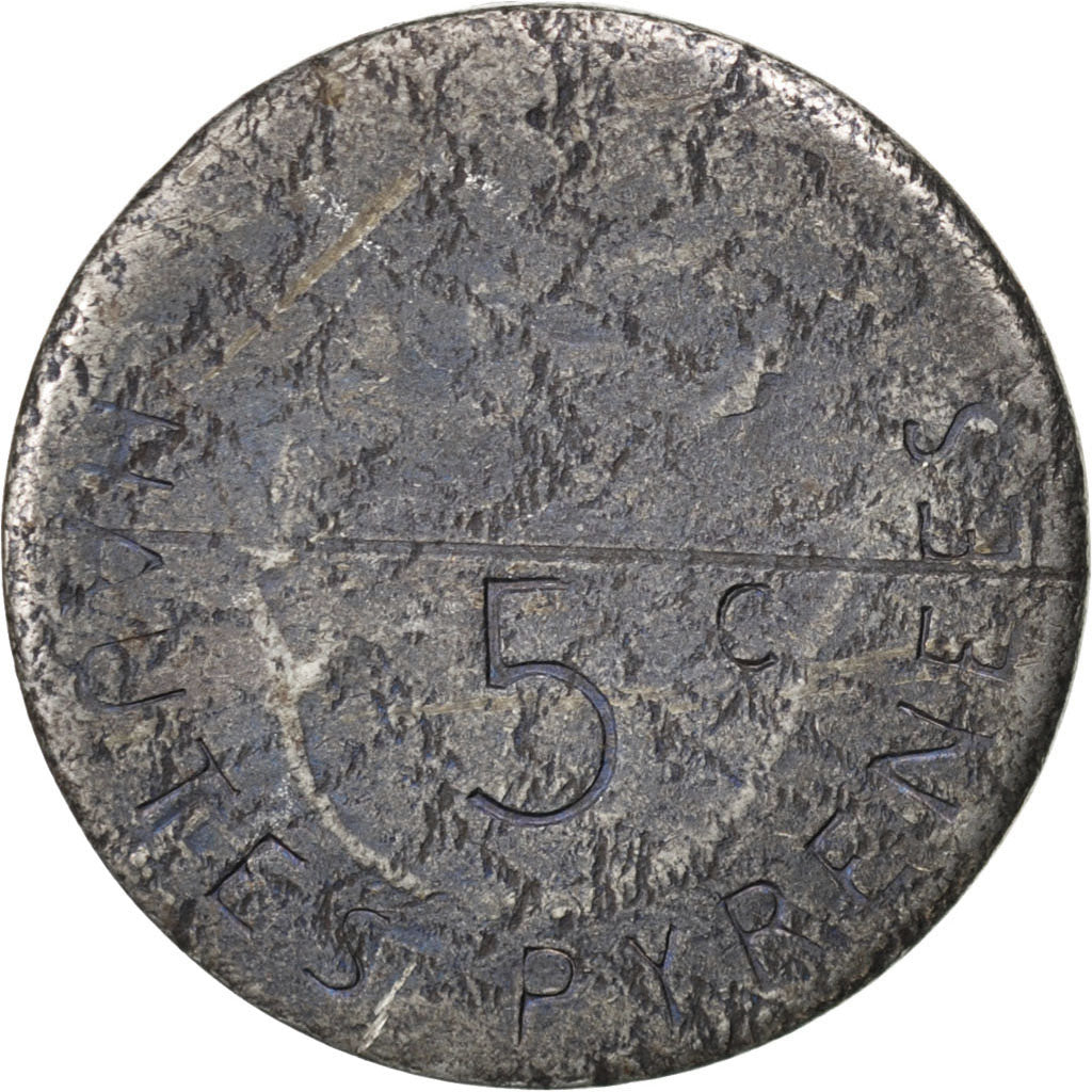 France, 5 Centimes, 1917, VG(8-10), Iron, Elie #10.1, 2.80