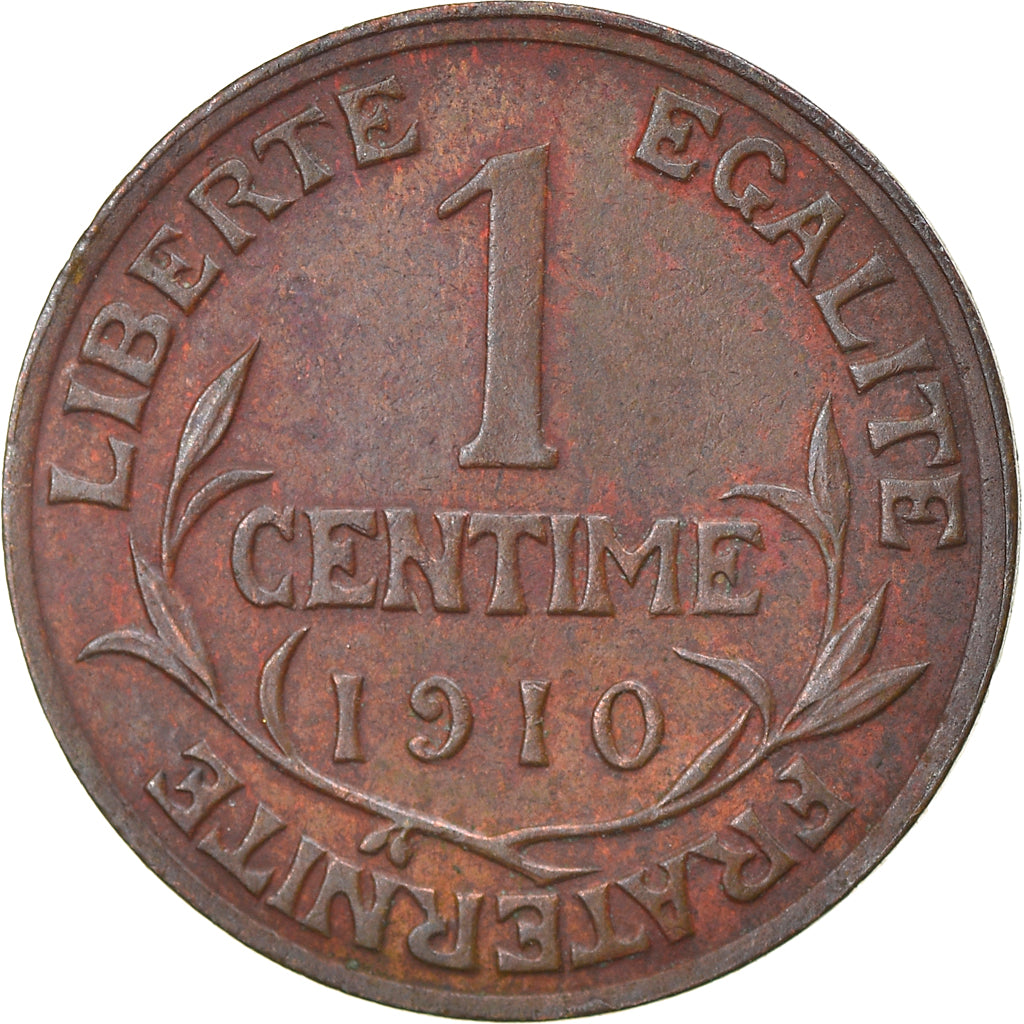 Munten, Frankrijk, Dupuis, Centime, 1910, Paris, ZF, Bronze, KM:840, Gadoury:90