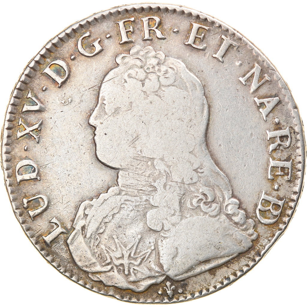 Moneda, Francia, Louis XV, Écu de Béarn aux branches d'olivier, Ecu, 1726