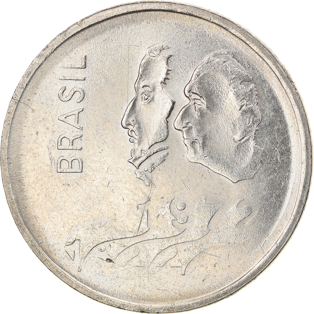 Moeda, Brasil, Cruzeiro, 1972, die adjustment strike error, AU(50-53), Níquel