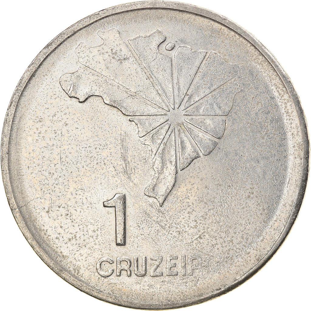 Moeda, Brasil, Cruzeiro, 1972, die adjustment strike error, AU(50-53), Níquel