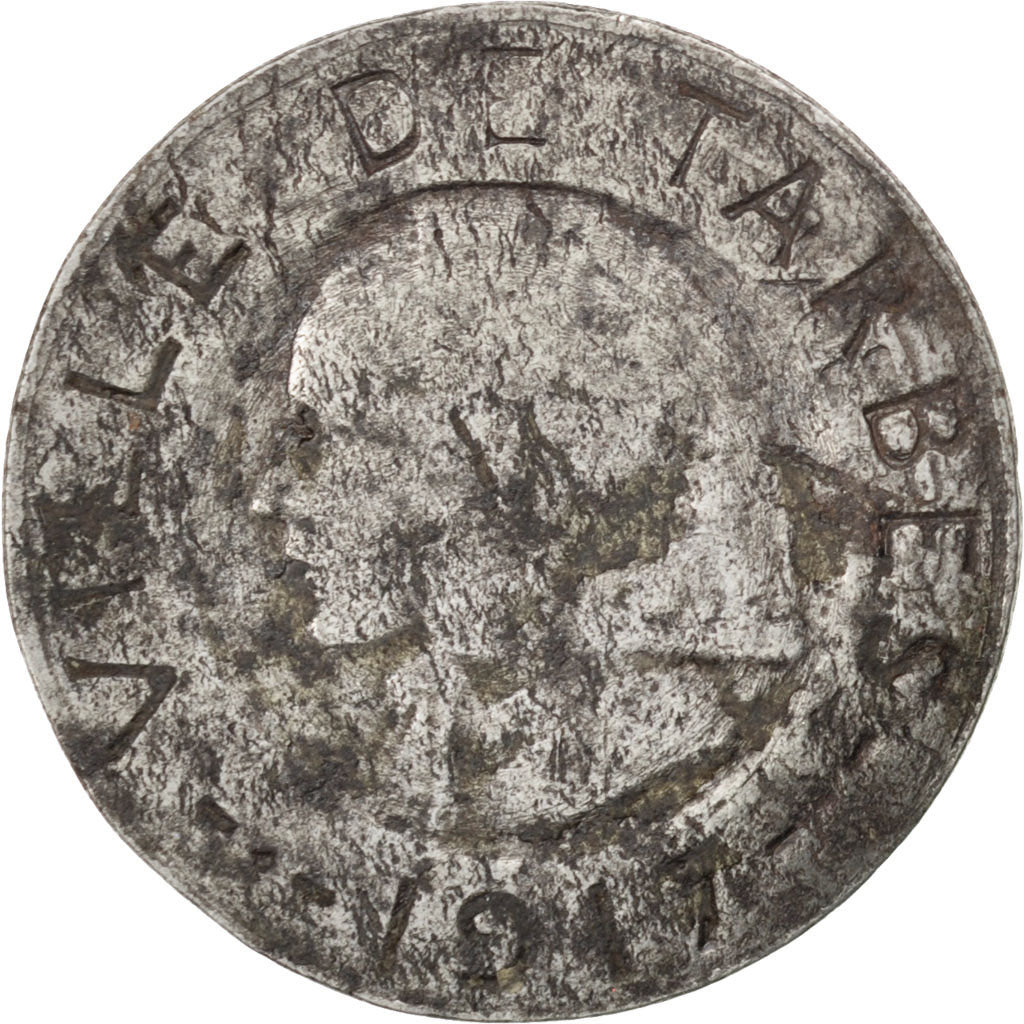 France, 5 Centimes, 1917, VG(8-10), Iron, Elie #10.1, 2.58