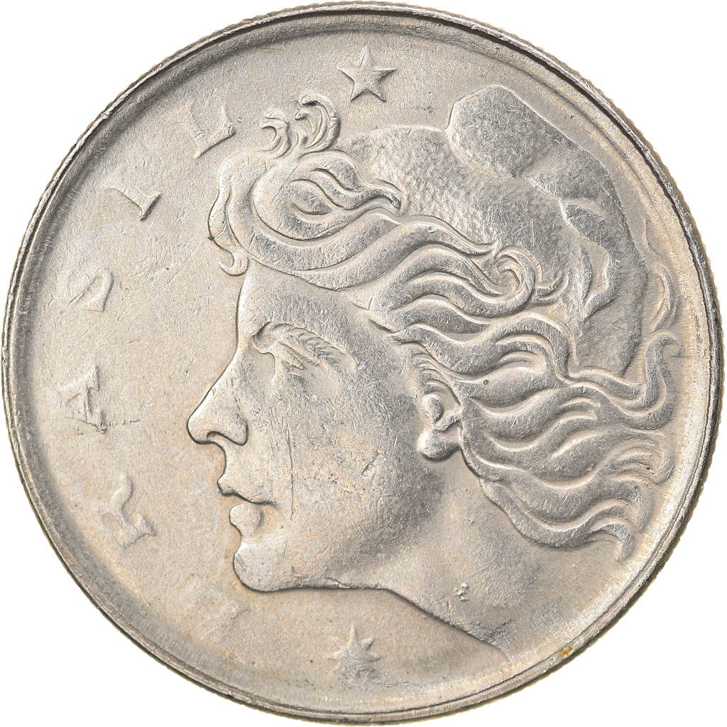 Moeda, Brasil, 50 Centavos, 1970, die adjustment strike error, AU(50-53)