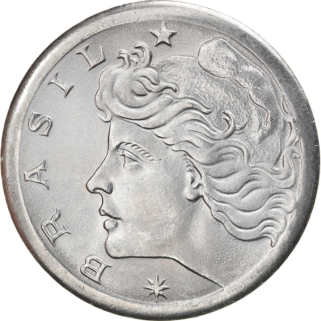 Moeda, Brasil, 20 Centavos, 1978, error broadstruck, MS(60-62), Aço