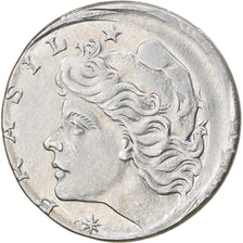 Monnaie, Brésil, 10 Centavos, 1974, error off center strike, TTB+, Stainless