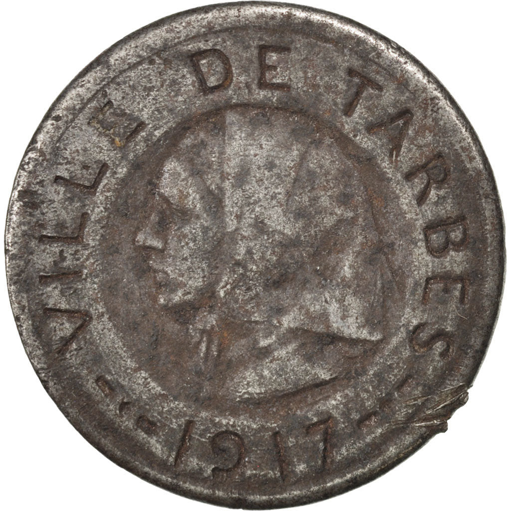 France, 10 Centimes, 1917, F(12-15), Iron, Elie #10.2, 3.84