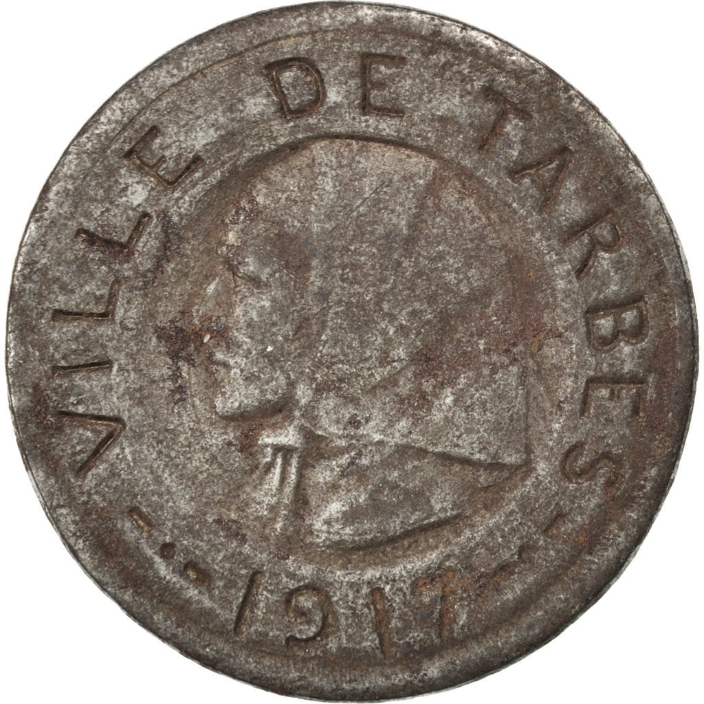 France, 10 Centimes, 1917, VF(20-25), Iron, Elie #10.2, 3.54