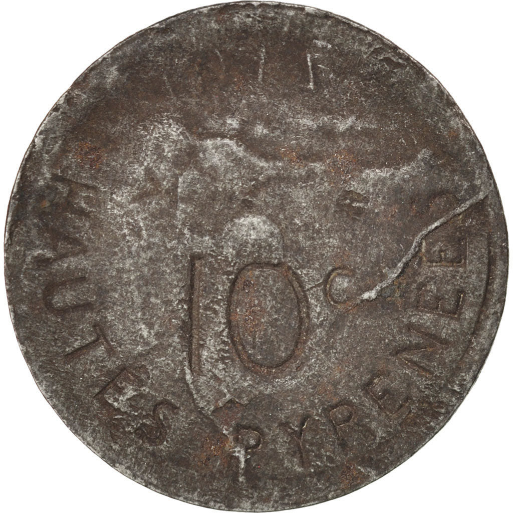 France, 10 Centimes, 1917, VF(20-25), Iron, Elie #10.2, 3.54