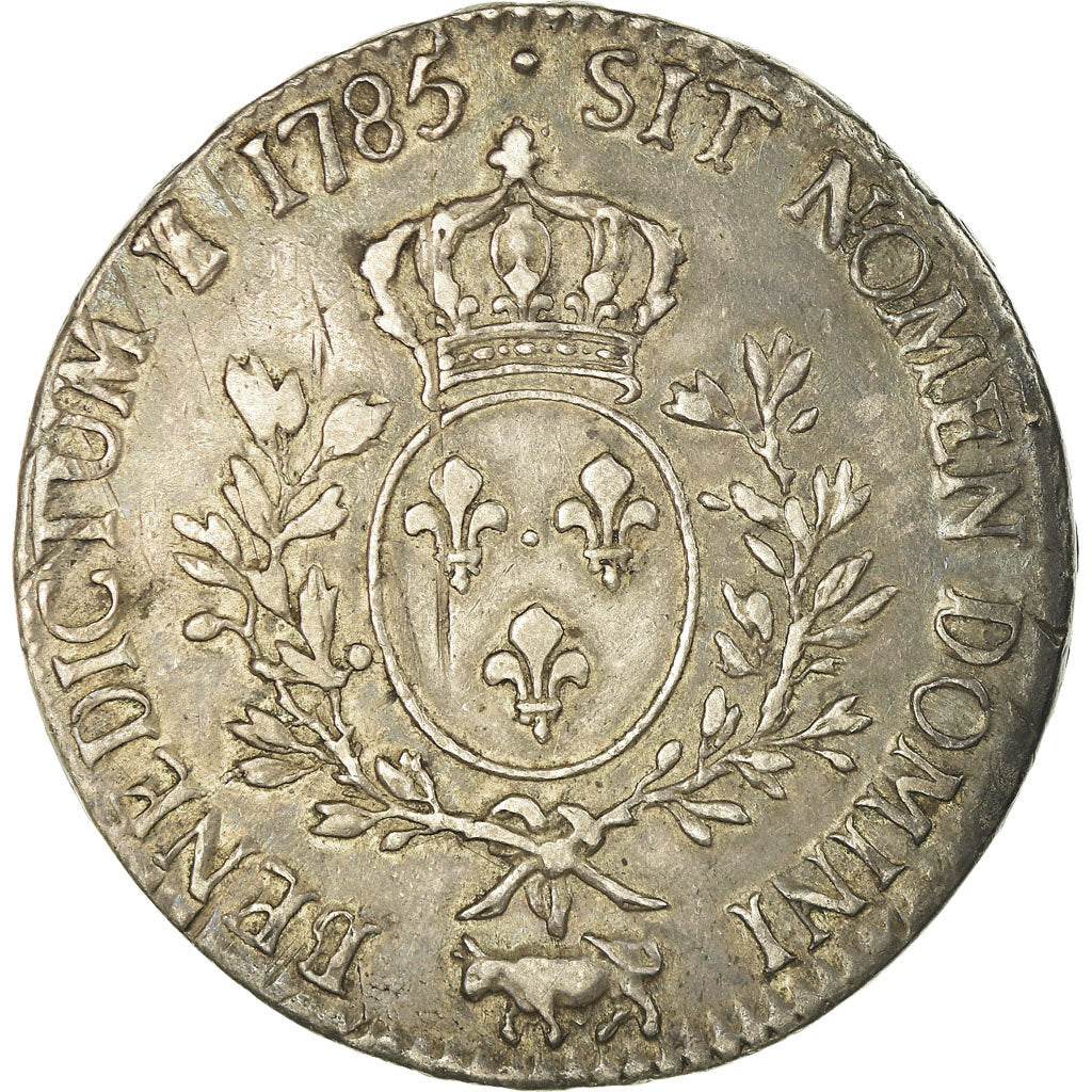 Moeda, França, Louis XVI, Écu de Béarn aux branches d'olivier, Ecu, 1785