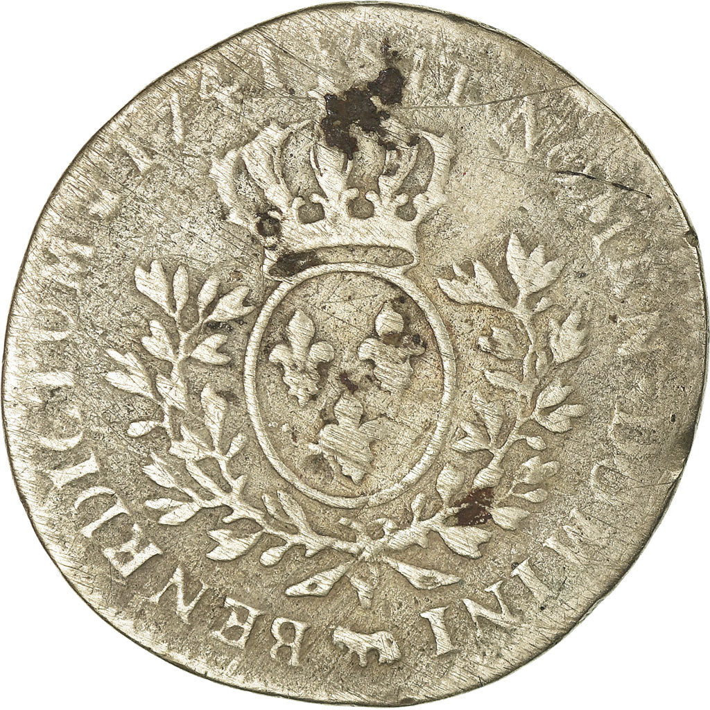 Moneda, Francia, Louis XV, 1/5 Écu de Béarn au bandeau, 24 Sols, 1/5 ECU