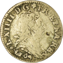 Moneda, Francia, Louis XIV, 5 Sols aux insignes, 5 Sols, 1/16 ECU, 1704