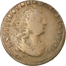 Coin, France, Louis XIV, Liard de France au buste âgé, troisième type, Liard