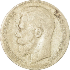 Moneta, Russia, Nicholas II, Rouble, 1898, St. Petersburg, MB, Argento, KM:59.3