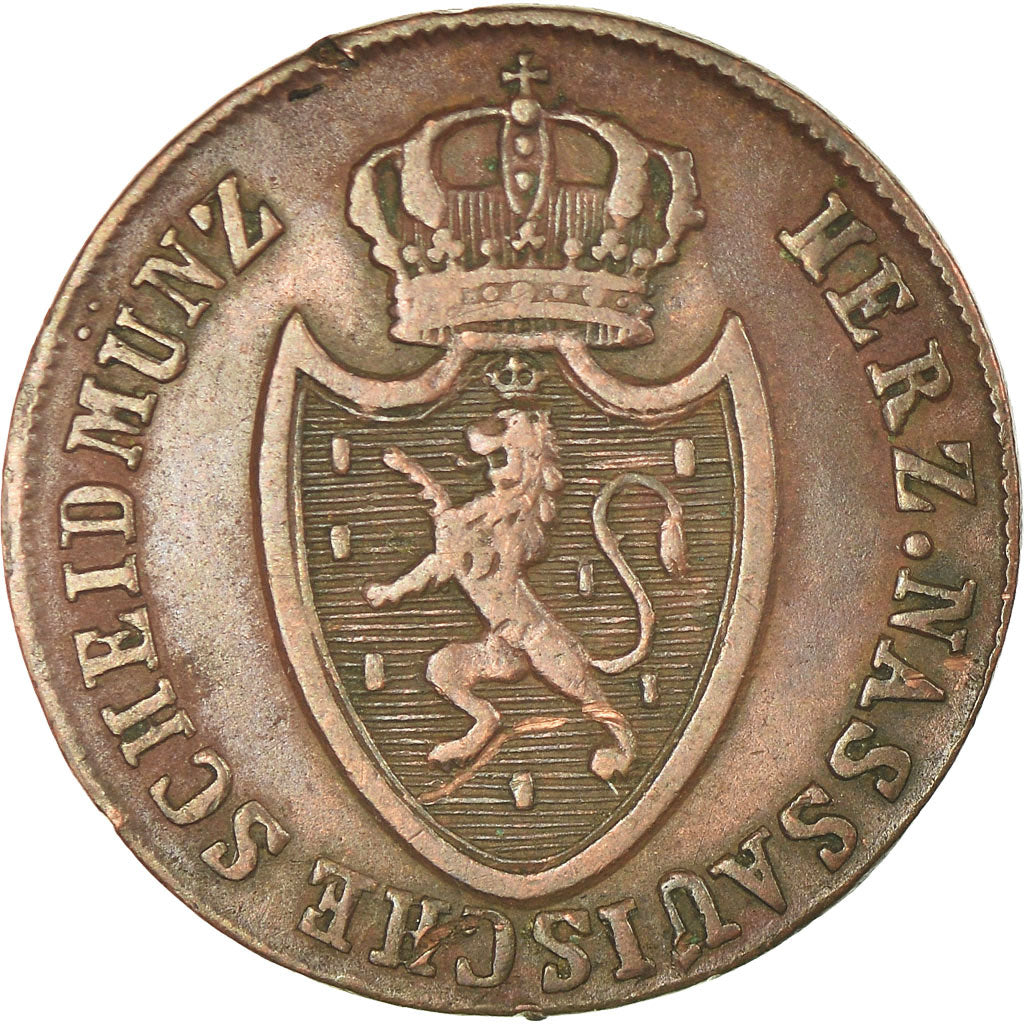 Coin, German States, NASSAU, 1/2 Kreuzer, 1813, Usingen, EF(40-45), Copper