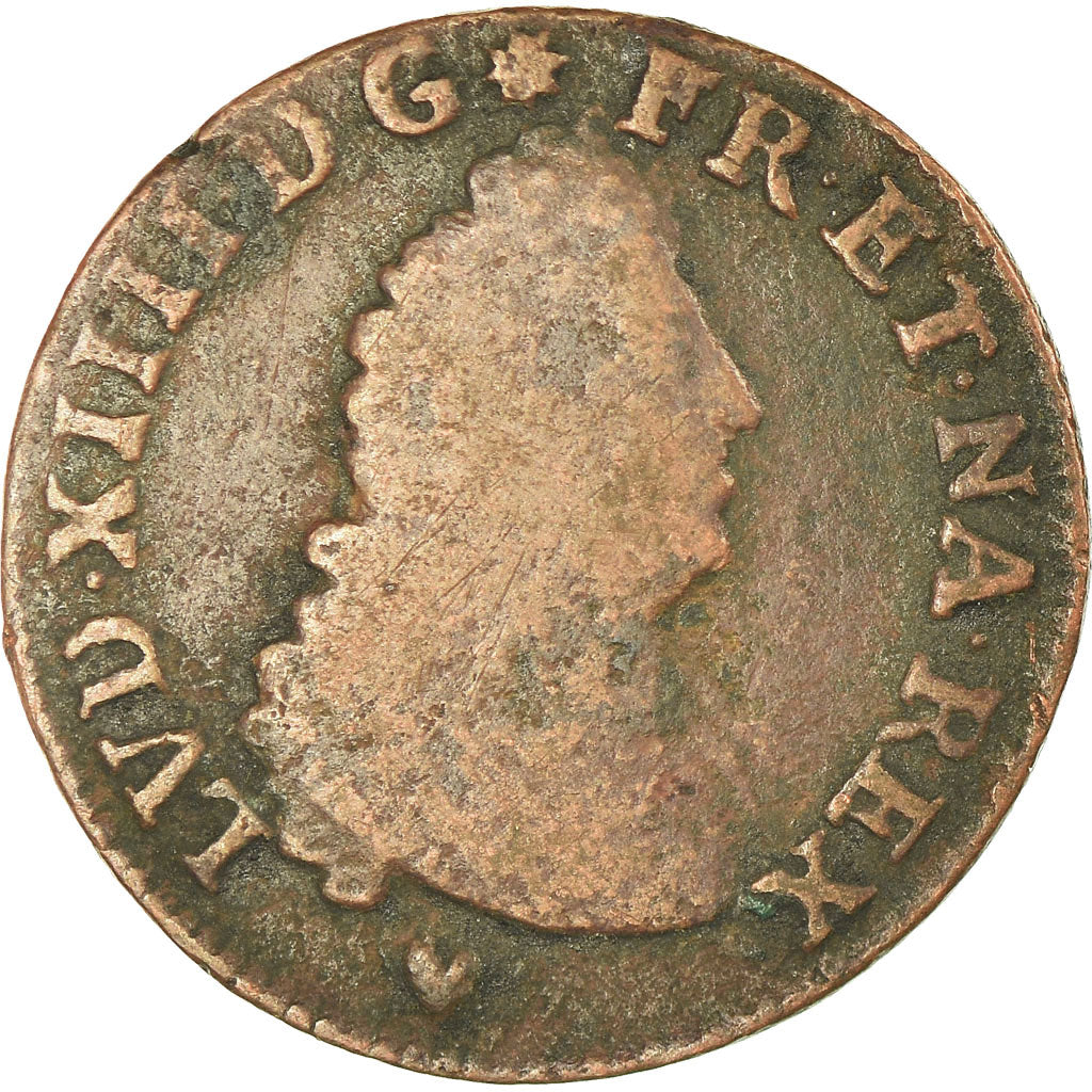 Moeda, França, Louis XIV, Quatre deniers de Strasbourg, 4 Deniers, 1707