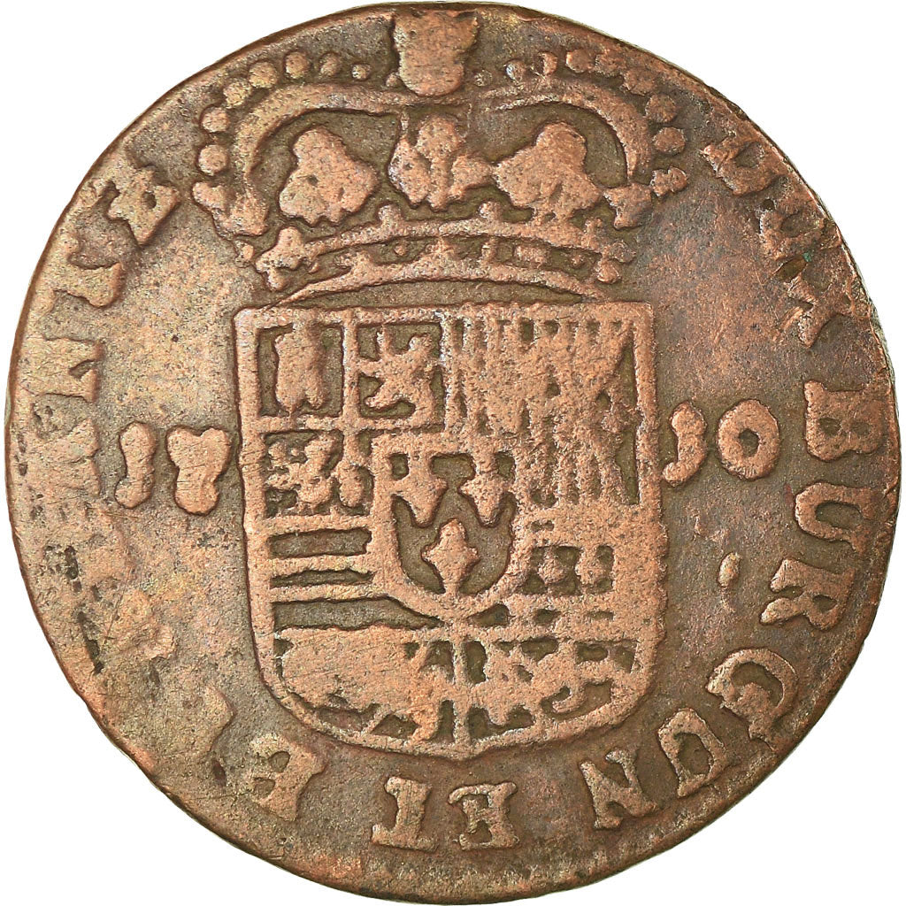 Moneta, Paesi Bassi Spagnoli, NAMUR, Philip V of Spain, Liard, 1710, Namur, BB