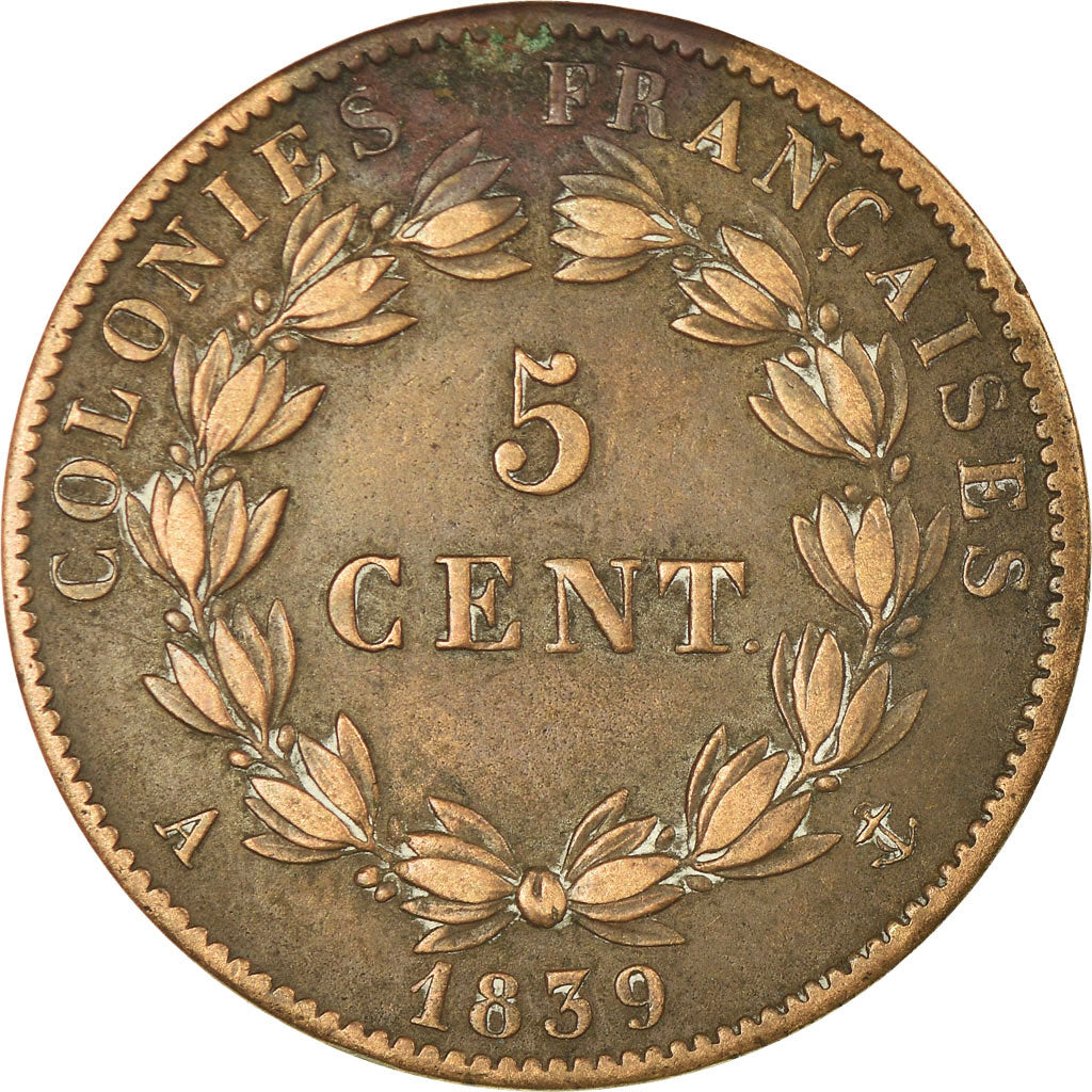 Münze, Französische Kolonien, Louis - Philippe, 5 Centimes, 1839, Paris, SS