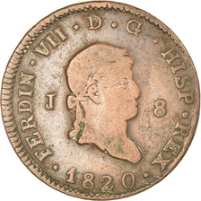 Coin, Spain, Ferdinand VII, 8 Maravedis, 1820, Jubia, VF(30-35), Copper, KM:491