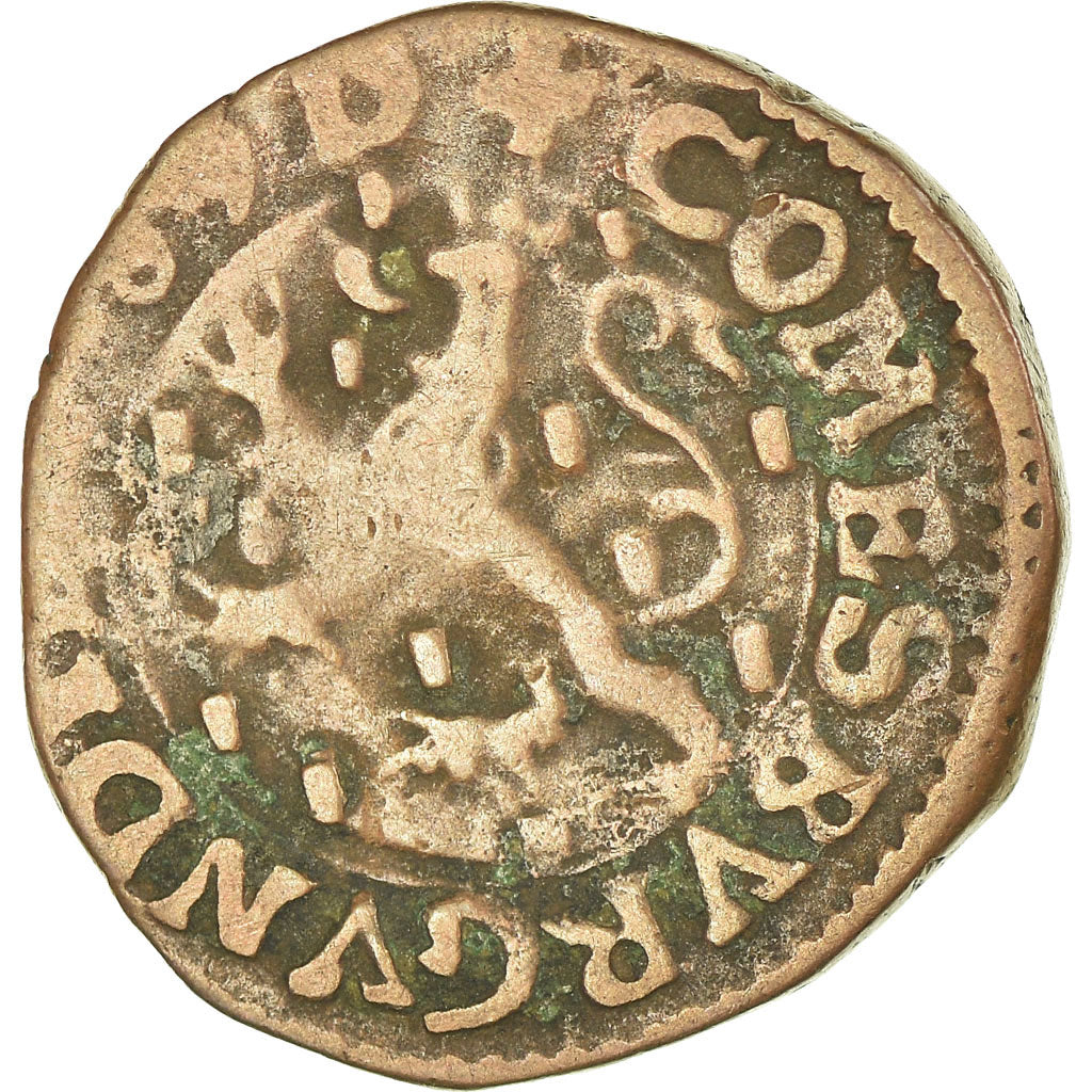 Coin, France, Double Denarius, 1589, Dole, VF(30-35), Copper
