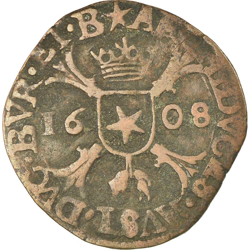 Münze, Spanische Niederlande, BRABANT, Liard, 12 Mites, 1608, Maastricht, S+