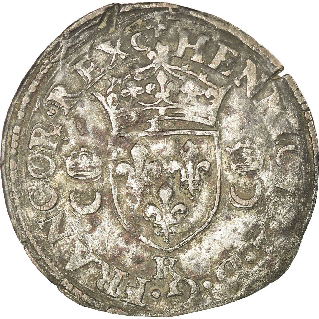 Münze, Frankreich, Henri II, Douzain, 1551, Villeneuve-lès-Avignon, S+