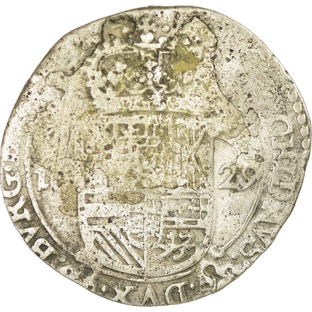 Coin, Spanish Netherlands, BRABANT, Escalin, 1629, Brabant, Brussels, VF(20-25)