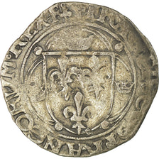 Coin, France, François Ier, Grand blanc à la couronne, Lyon, VF(30-35), Billon