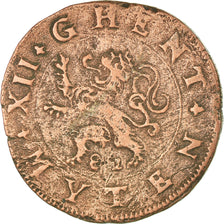Moneta, Paesi Bassi Spagnoli, Liard, 12 Mites, 1582, Gent, MB+, Rame
